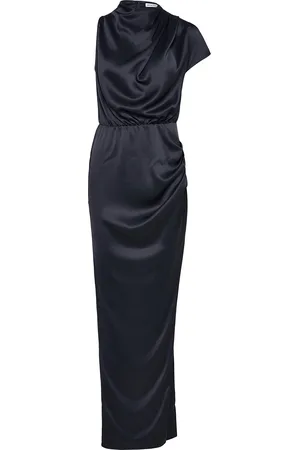 Ahlvar Gallery Iris Satin Dress Maksimekko Juhlamekko Navy