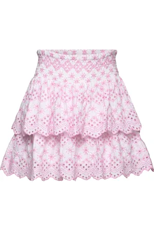 Lindex Skirt Schifflie Embroidery Dresses & Skirts Skirts Short Skirts Pink