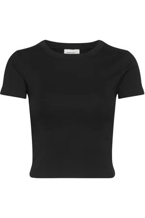 Gina Tricot Basic Tight Top Tops T-shirts & Tops Short-sleeved Black