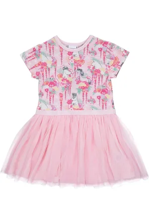 Mumin Blomkrans Tyllklänning Dresses & Skirts Dresses Casual Dresses Short-sleeved Casual Dresses Pink