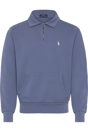 Ralph Lauren Loopback Fleece Quarter-Zip Sweatshirt Tops Sweat-shirts & Hoodies Sweat-shirts Blue