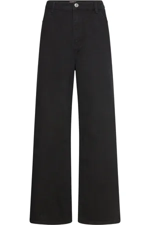 Lindex Denim Trousers Jackie Black Bottoms Jeans Wide Black