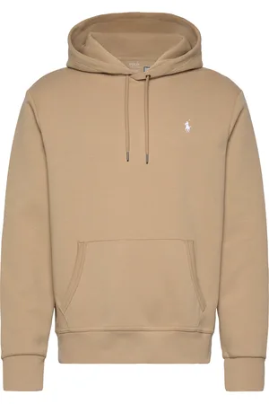 Ralph Lauren Double-Knit Hoodie Tops Sweat-shirts & Hoodies Hoodies Beige