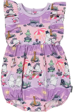Mumin Stranddag Playsuit Bodies Sleeveless Bodies Purple