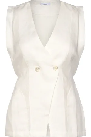 Reiss Whitney Blazers Sleeveless Blazers White