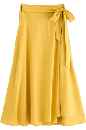 Lindex Skirt Klara Skirts Wrap Skirts Yellow