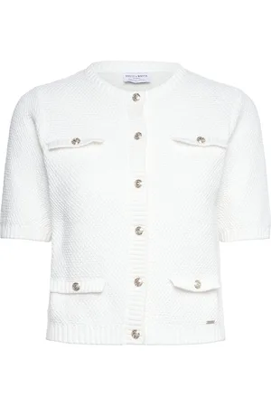 Lindex Cardigan Wera Tops Knitwear Cardigans White