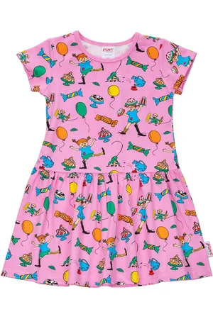 Martinex Fest Pippi Klänning Dresses & Skirts Dresses Casual Dresses Short-sleeved Casual Dresses Pink
