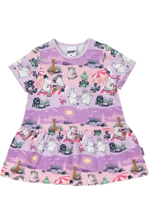 Mumin Stranddag Klänning Dresses & Skirts Dresses Baby Dresses Short-sleeved Baby Dresses Purple