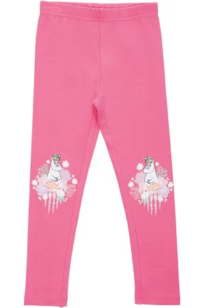 Mumin Blomkrans Leggings Bottoms Leggings Pink