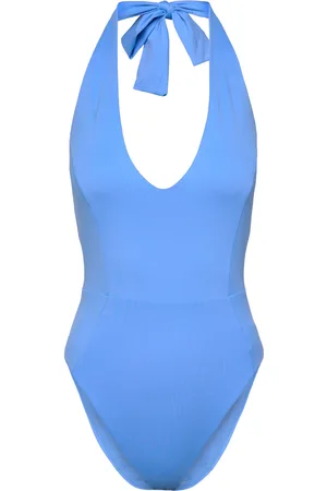 Casall Resort Halterneck Swimsuit Sport Swimsuits Blue