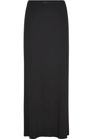 Gina Tricot Soft Touch Skirt Skirts Maxi Skirts Black