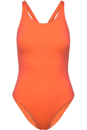Casall Deep Racerback Swimsuit Sport Swimsuits Orange