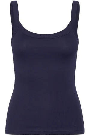 Gina Tricot Basic Rib Singlet Tops T-shirts & Tops Sleeveless Black