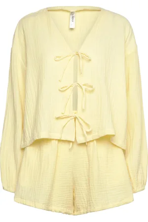 Lindex Pyjama Set Cotton Gauze Pyjama Yellow