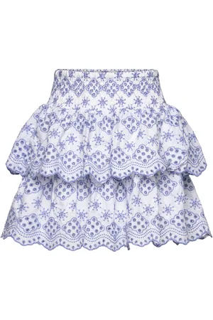 Lindex Skirt Schifflie Embroidery Dresses & Skirts Skirts Short Skirts Blue