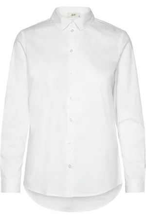 JDY Mio L/S Shirt Wvn Tops Shirts Long-sleeved White