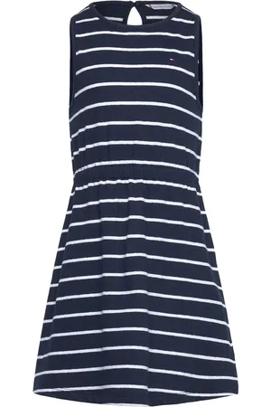 Tommy Hilfiger Linen Jersey Dress Slvls Dresses & Skirts Dresses Casual Dresses Sleeveless Casual Dresses Navy