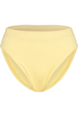 Lindex Swim Brief Hanna Bikini Hw Wav Swimwear Bikinis Bikini Bottoms High Waist Bikinis Yellow