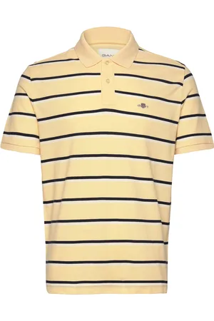 GANT Striped Ss Polo Designers Polos Short-sleeved Yellow