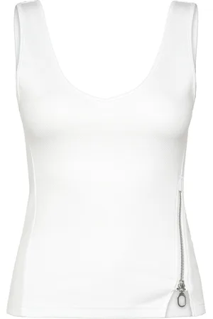 G-Star Asymmetrical Zip Slim Tank Top Wmn Tops T-shirts & Tops Sleeveless White