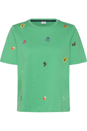 Numph Nuzoey T-Shirt - Gots Tops T-shirts & Tops Short-sleeved Green