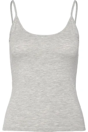 Gina Tricot Basic Strap Singlet Tops T-shirts & Tops Sleeveless Grey