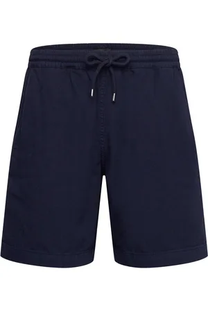 Mads Norgaard Dyed Canvas Beach Shorts Bottoms Shorts Casual Navy