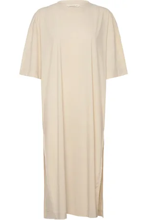 Rethinkit Hangout Tee Dress Slit Sport Women Sport Clothing Sport Dresses & Skirts Sport Dresses Cream