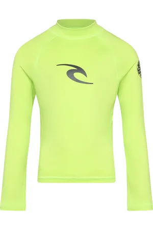 Rip Curl Brand Wave Upf L/S-Boy Swimwear Swim Tops Yellow