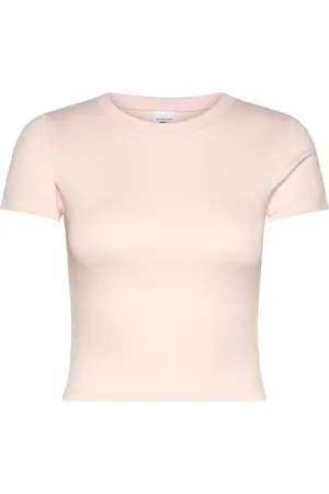 Gina Tricot Basic Tight Top Tops T-shirts & Tops Short-sleeved Pink