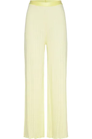 Mads Norgaard Pointella Volan Pants Bottoms Trousers Straight Leg Yellow