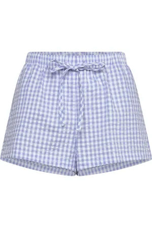 Hunkemöller Short Seersucker Check Pyjama Blue