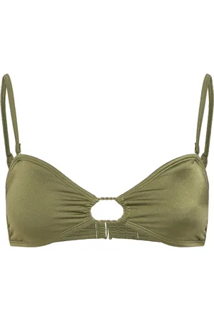 Roxy Brilho Bandeau Sport Sport Clothing Sport Swimwear Sport Bikinis Khaki Green