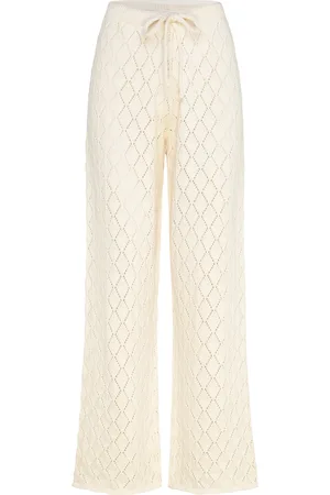 Ivy Copenhagen Ivy-Breeze Crochet Pant Bottoms Trousers Straight Leg Cream