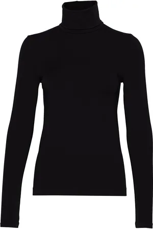 Wolford Aurora Pullover Tops Knitwear Turtleneck Black