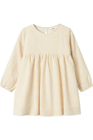 Lil Atelier Nmflino Ls Loose Dress Lil Dresses & Skirts Dresses Casual Dresses Long-sleeved Casual Dresses Yellow