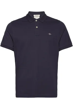 GANT Reg Shield Ss Pique Polo Tops Polos Short-sleeved Navy