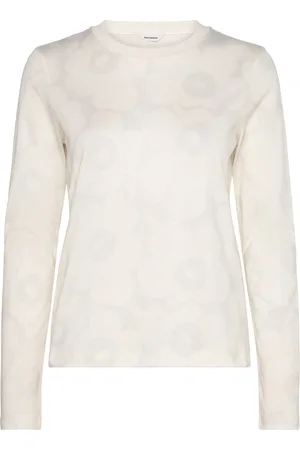 Marimekko Sekunti Unikko Tops Knitwear Jumpers Cream