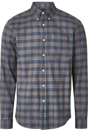 Lexington Casual Check Flannel B.d Shirt Tops Shirts Casual Brown