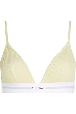 Calvin Klein Unlined Triangle Lingerie Bras & Tops Soft Bras Bralette Yellow