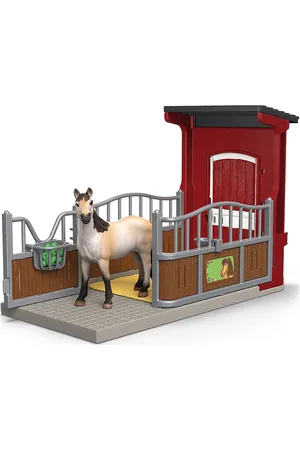 Schleich Ponybox With Mustang Mare Toys Playsets & Action Figures Animals Multi/patterned