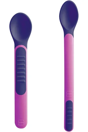 MAM Heat Sensitive Spoons & Cover Home Meal Time Cutlery Multi/patterned
