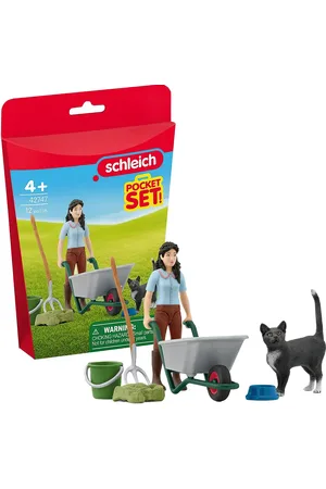 Schleich Pocket Set Muck-Out And Care Set Toys Playsets & Action Figures Play Sets Multi/patterned