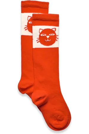 Mini Rodini Cats Knee-High Socks Socks & Tights Socks Red