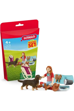 Schleich Pocket Set Overnight Stay With Hannah Toys Playsets & Action Figures Play Sets Multi/patterned