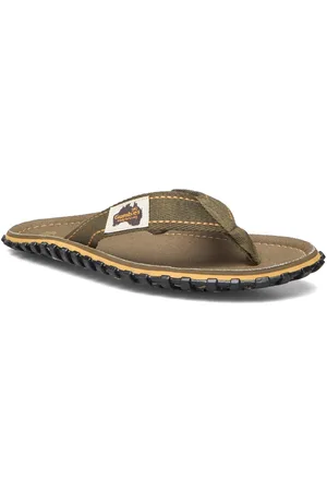 Gumbies Islander Sport Summer Shoes Sandals Flip Flops Khaki Green