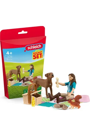 Schleich Pocket Set Picnic With Lisa Toys Playsets & Action Figures Play Sets Multi/patterned