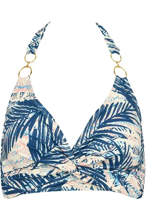 Missya Nura Top Halterneck Swimwear Bikinis Bikini Tops Triangle Bikinitops Blue
