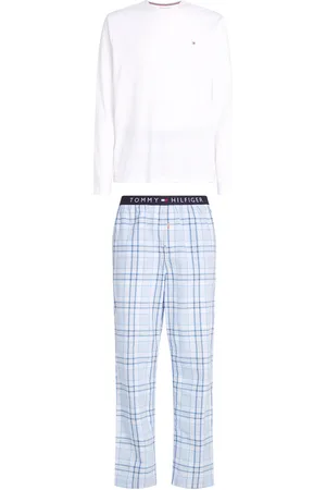 Tommy Hilfiger Ls Pant Woven Set Print Pyjama White